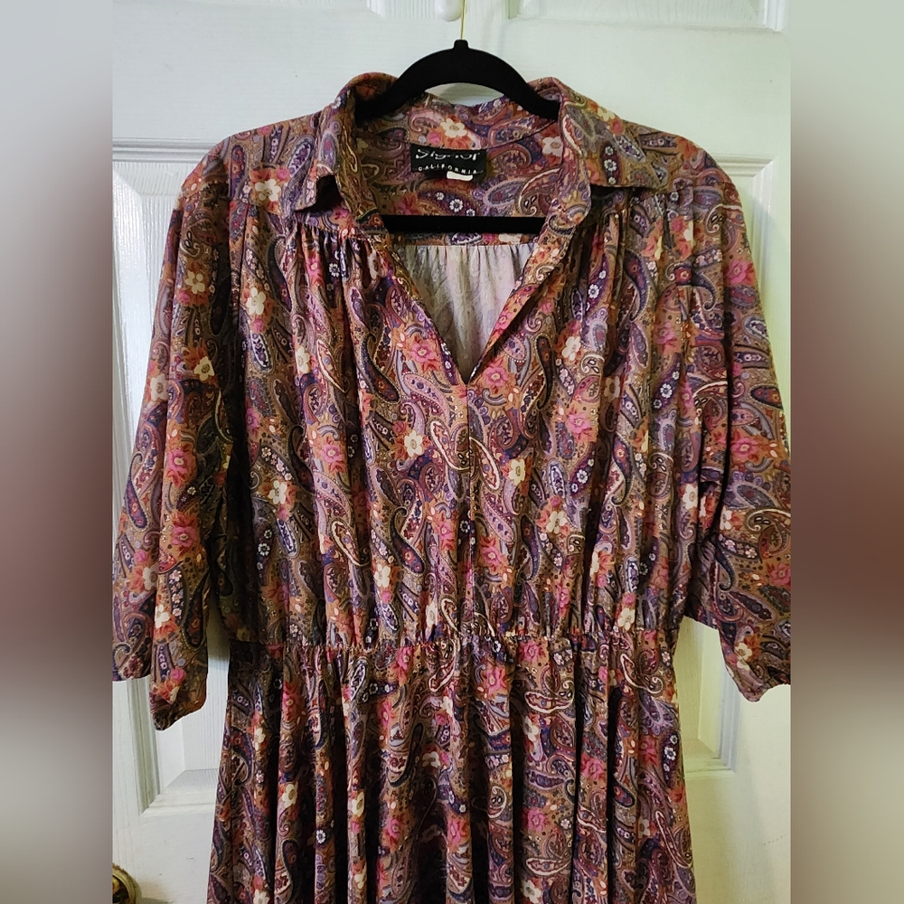 Vintage Paisley Fit n Flare Midi Dress